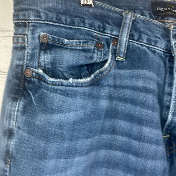 Lucky Brand Men’s 221 Straight Jeans Denim Distressed Size 34x34 - Picture 3 of 13